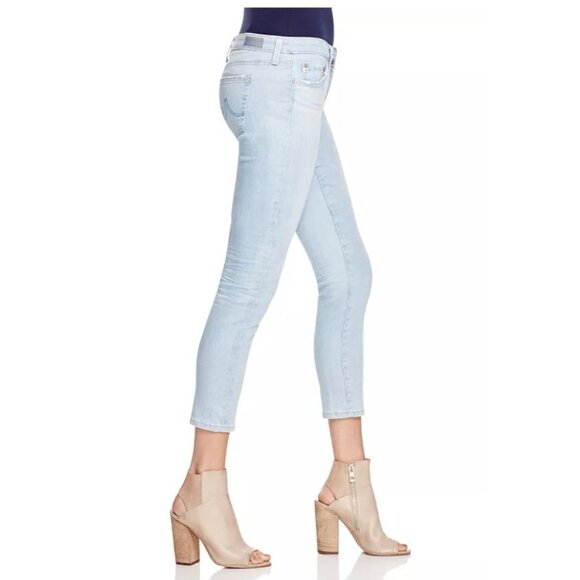 AG Jean Stilt Cigarette Roll Up Light Blue Size 27 NWT - Picture 2 of 12